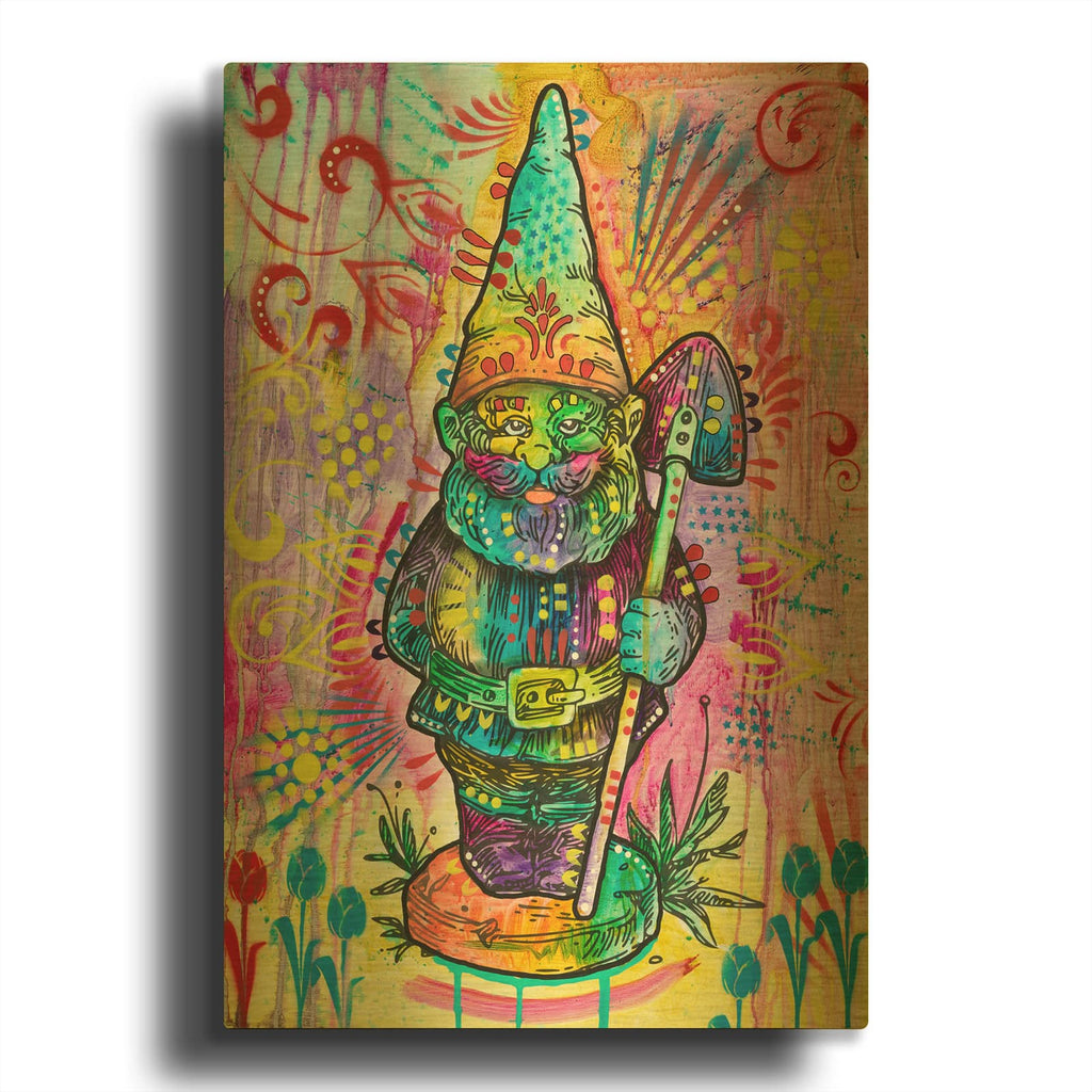 'Jeremy The Groundskeeper' By Dean Russo Gold Metal Wall Art