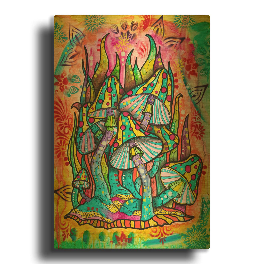 'The Fungus Among Us' By Dean Russo Gold Metal Wall Art