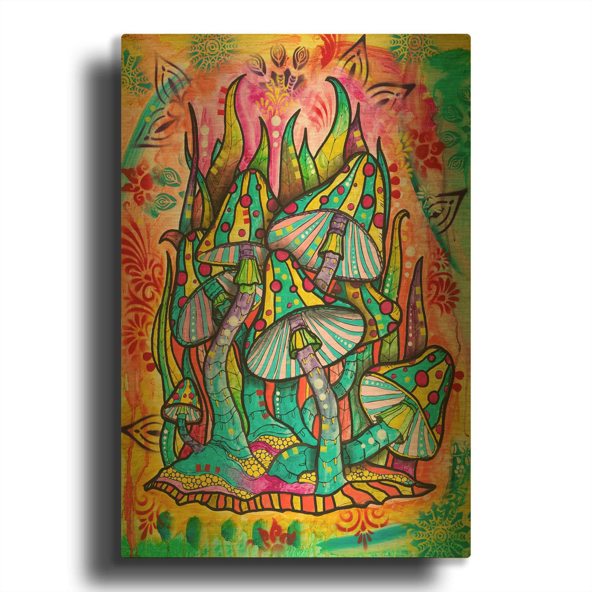 'The Fungus Among Us' By Dean Russo Gold Metal Wall Art