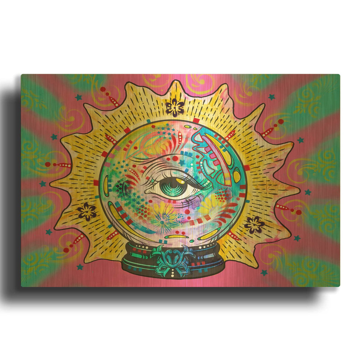 'Look Into The Crystal Ball' By Dean Russo Gold Metal Wall Art