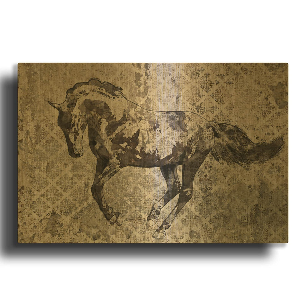 'Paso Fino 1' By Irena Orlov Gold Metal Wall Art