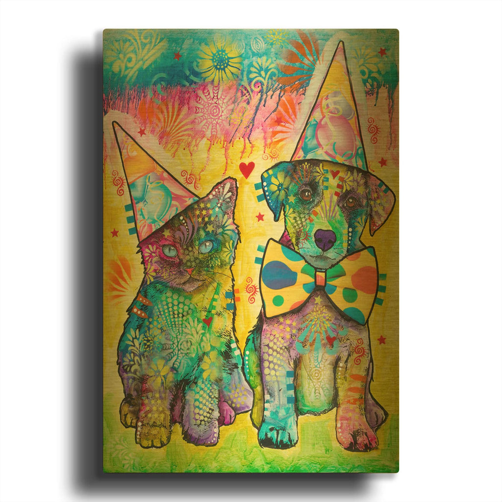 'Party Pets' By Dean Russo Gold Metal Wall Art