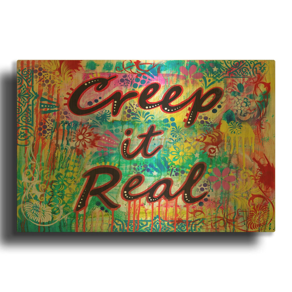 'Creep It Real' By Dean Russo Gold Metal Wall Art