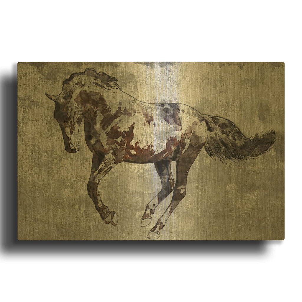 'Paso Fino 2' By Irena Orlov Gold Metal Wall Art