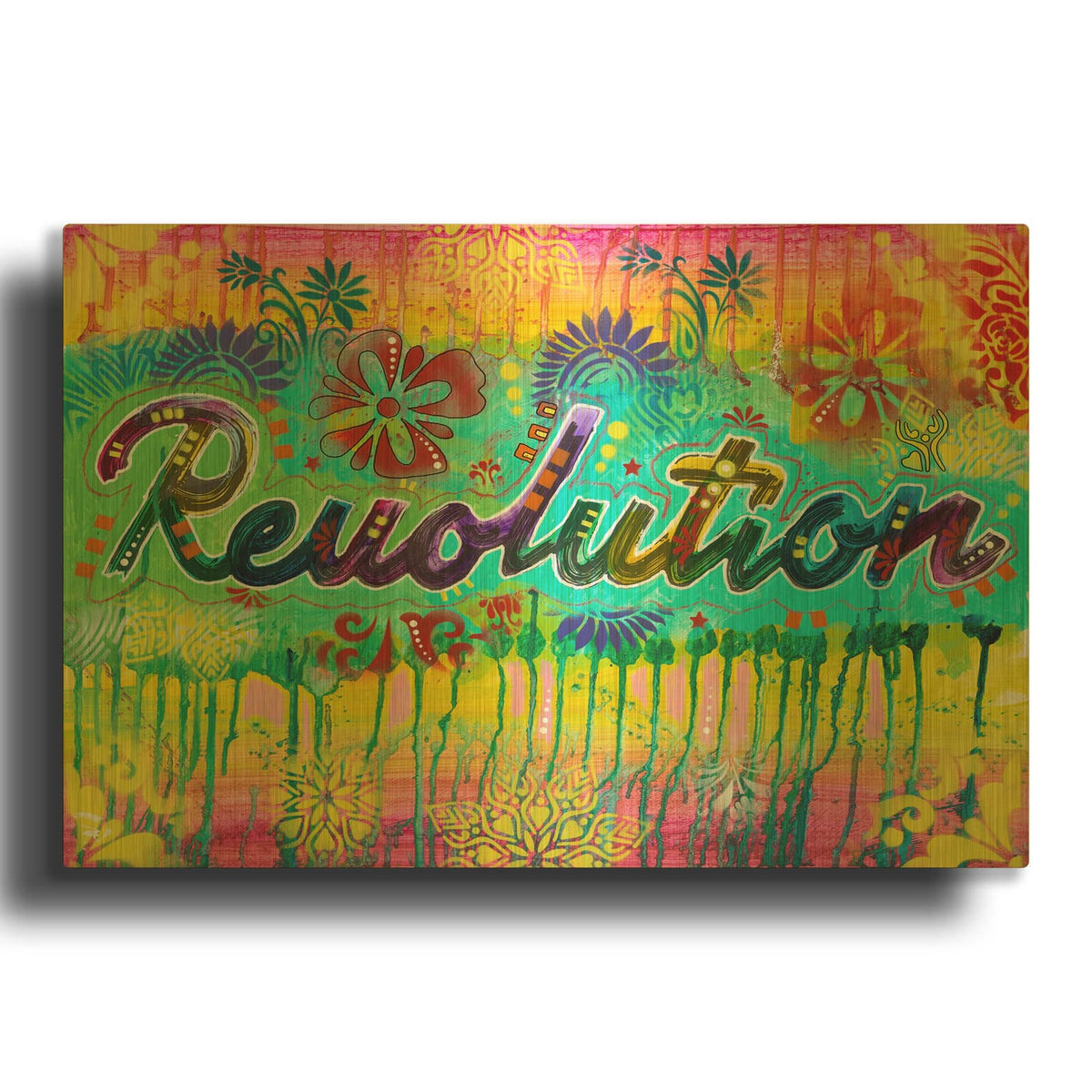 'Revolution' By Dean Russo Gold Metal Wall Art