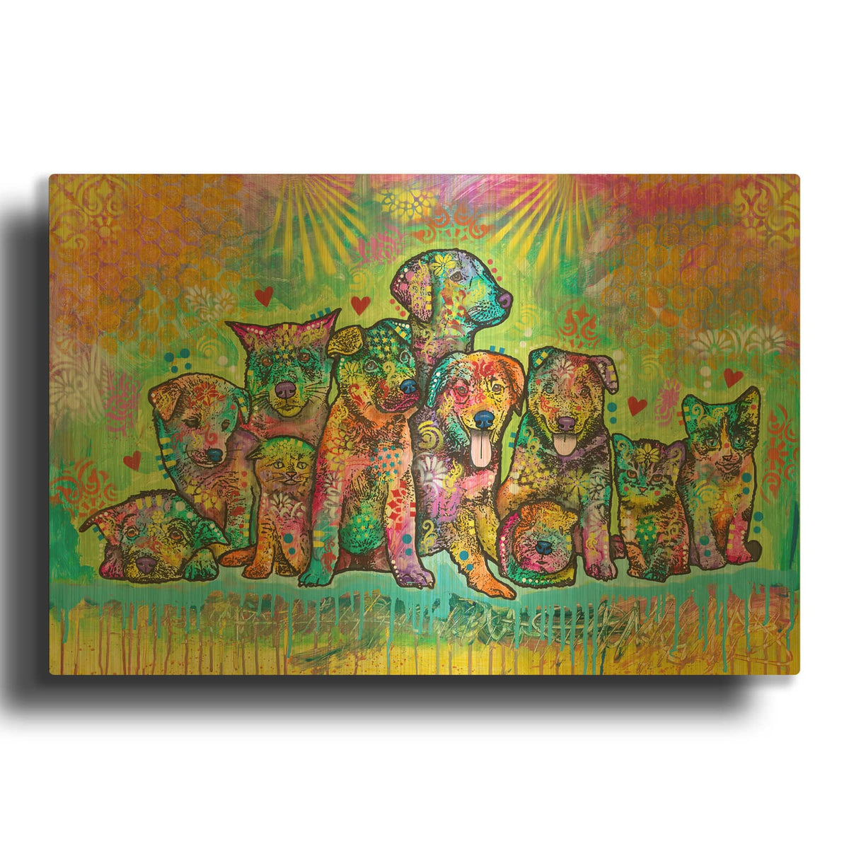 'The Gangs All Here' By Dean Russo Gold Metal Wall Art