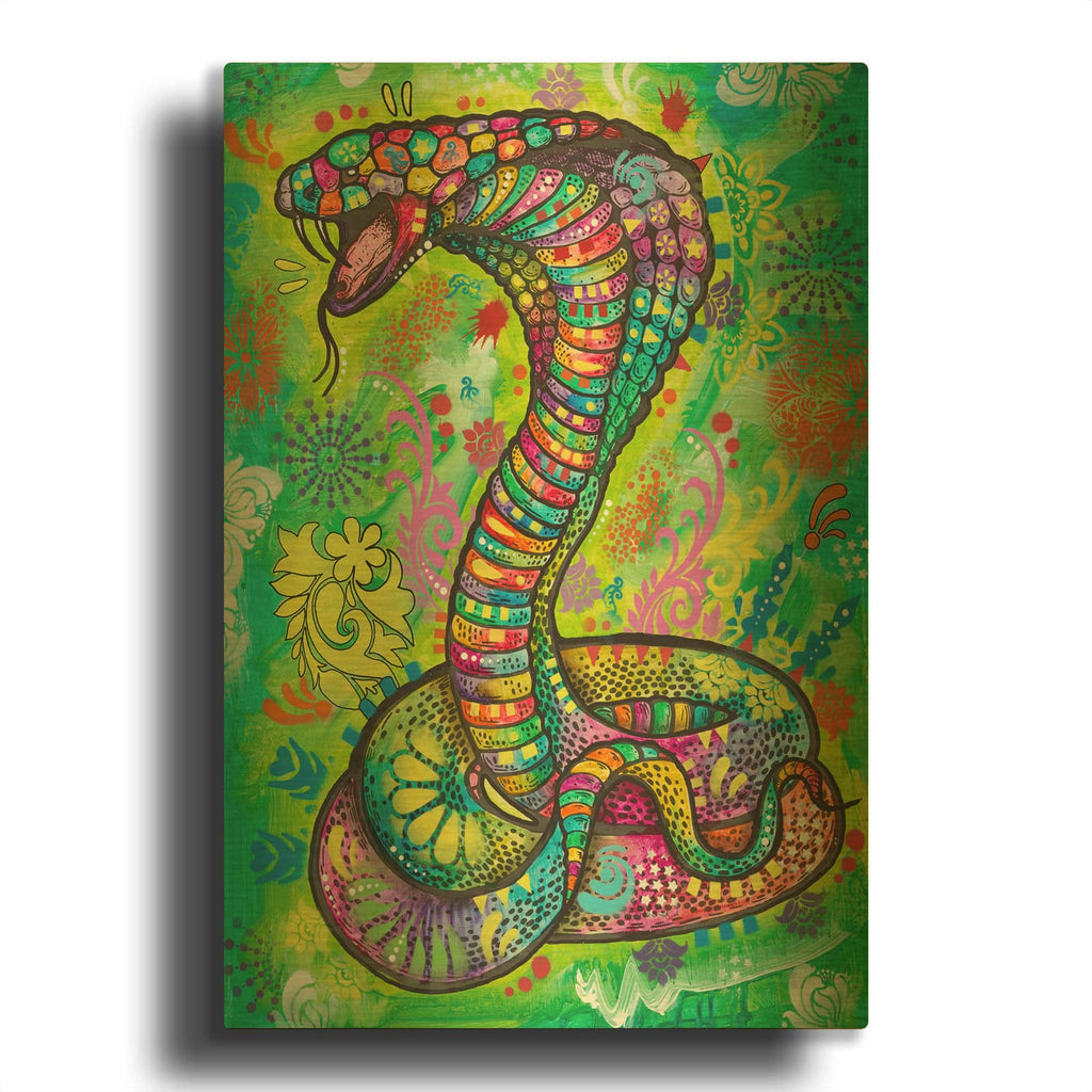 'Danger Noodle' By Dean Russo Gold Metal Wall Art