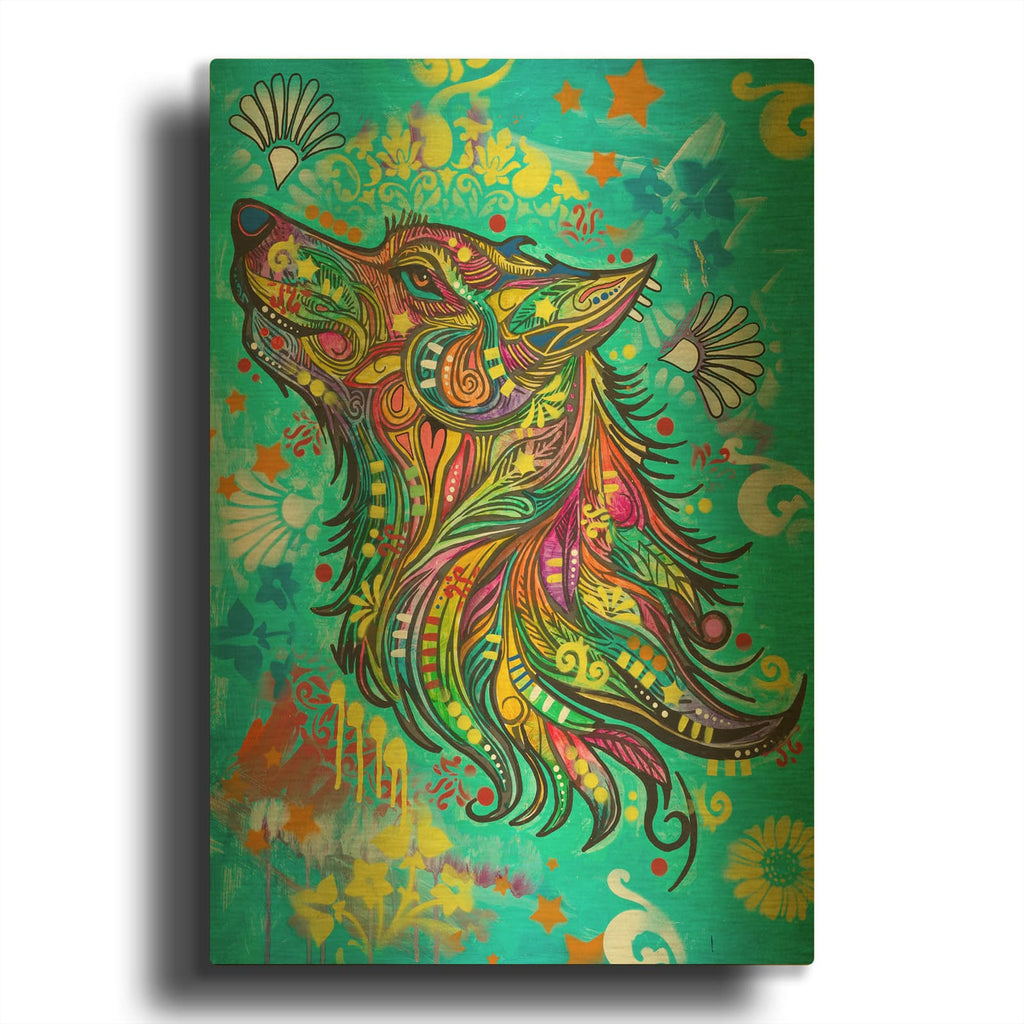 'Noble Woofer' By Dean Russo Gold Metal Wall Art