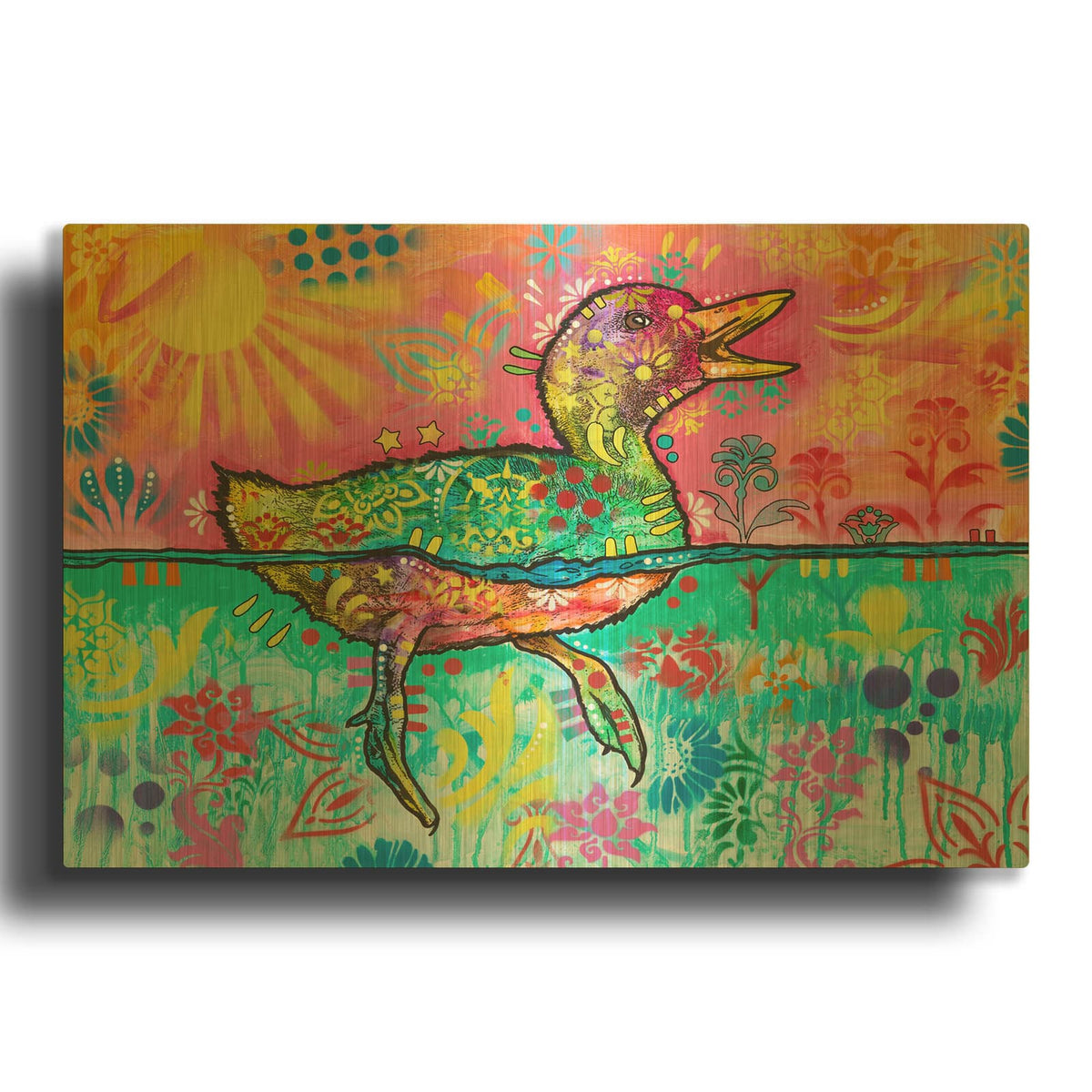 'Quackers' By Dean Russo Gold Metal Wall Art