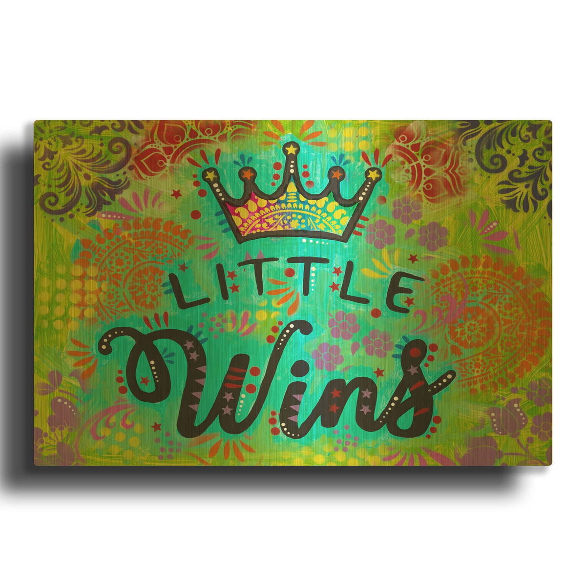 'Little Wins' By Dean Russo Gold Metal Wall Art