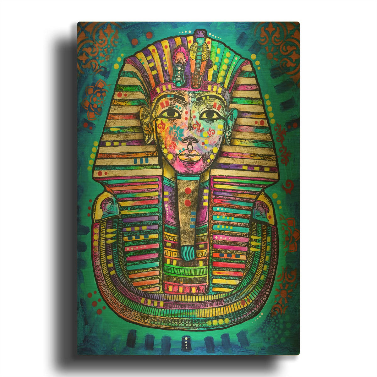 'Tutankhamun' By Dean Russo Gold Metal Wall Art