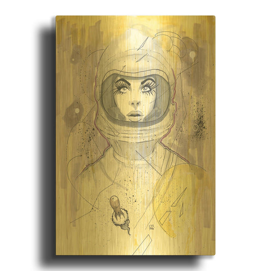 'Space Queen Gold' By Craig Snodgrass Gold Metal Wall Art