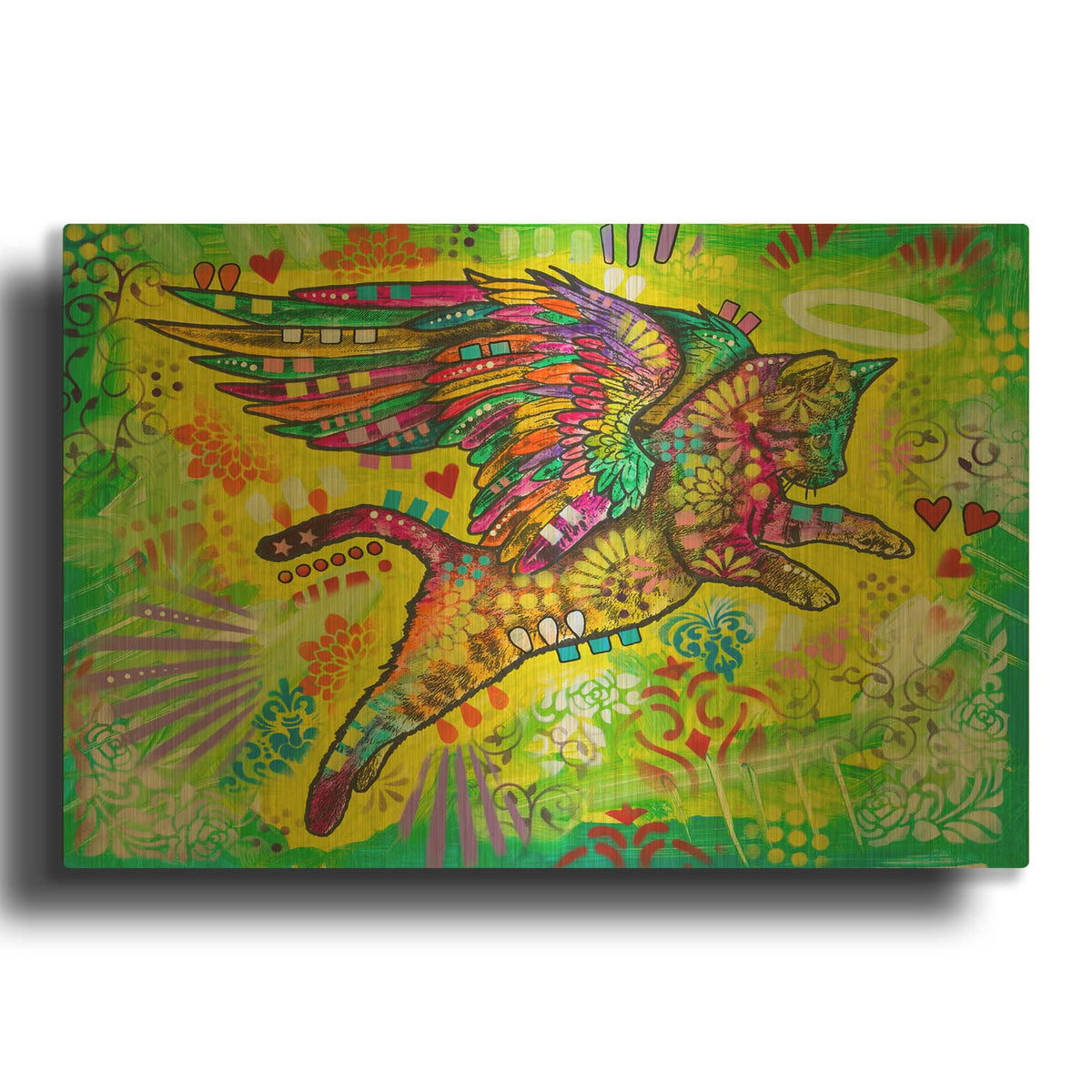 'Cupid Kitty' By Dean Russo Gold Metal Wall Art