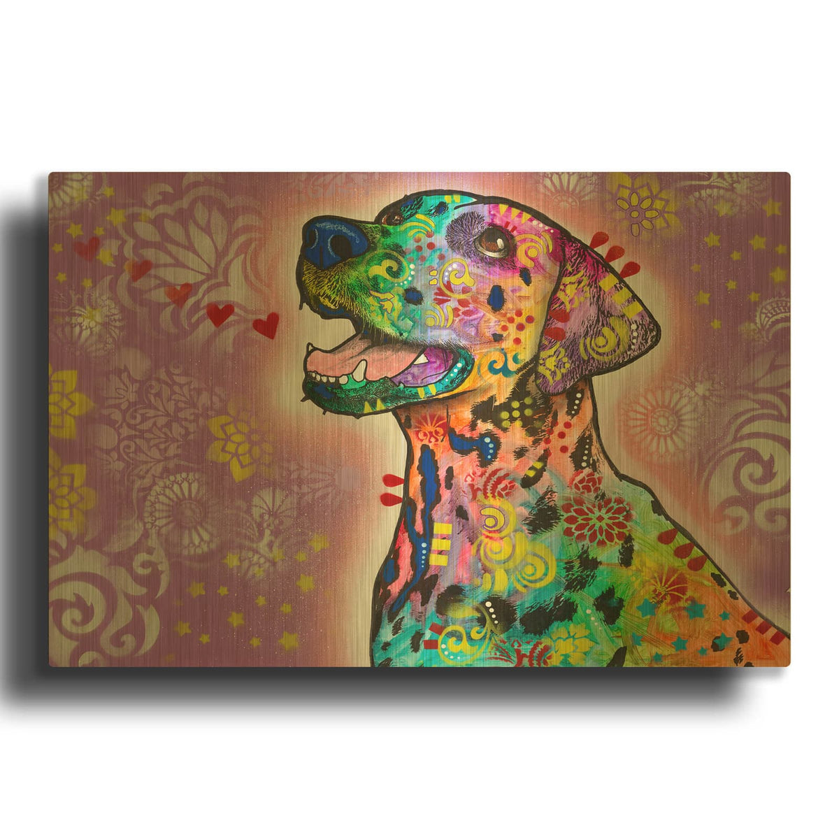'Goodest Of Puppers' By Dean Russo Gold Metal Wall Art