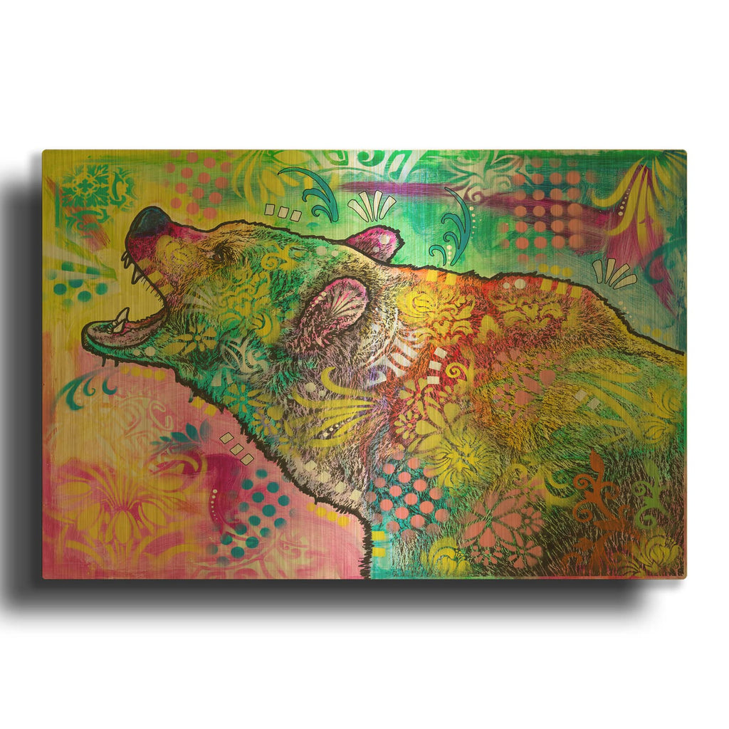 'Primal Roar' By Dean Russo Gold Metal Wall Art