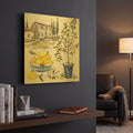 'Citron III' By Anne Tavoletti Gold Metal Wall Art