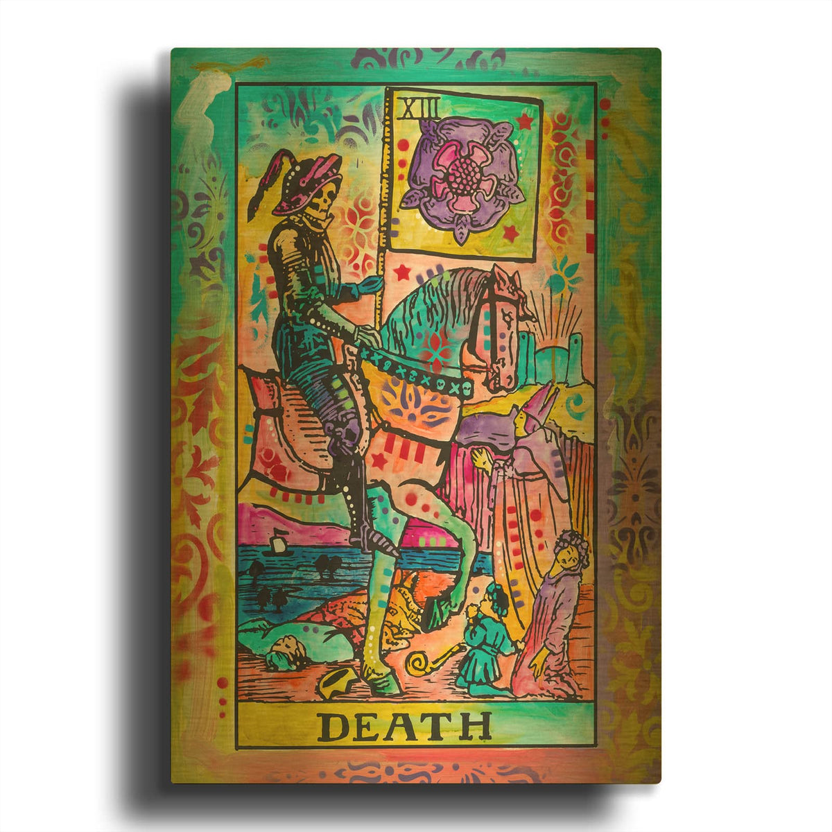 'Tarot - Death' By Dean Russo Gold Metal Wall Art