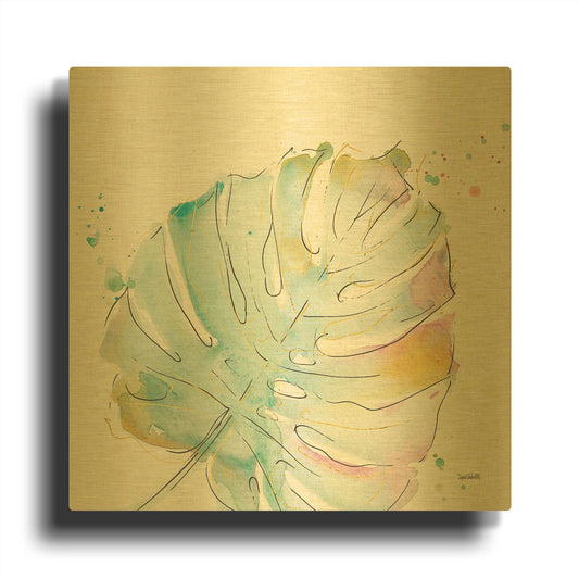 'Palm Passion IV' By Anne Tavoletti Gold Metal Wall Art