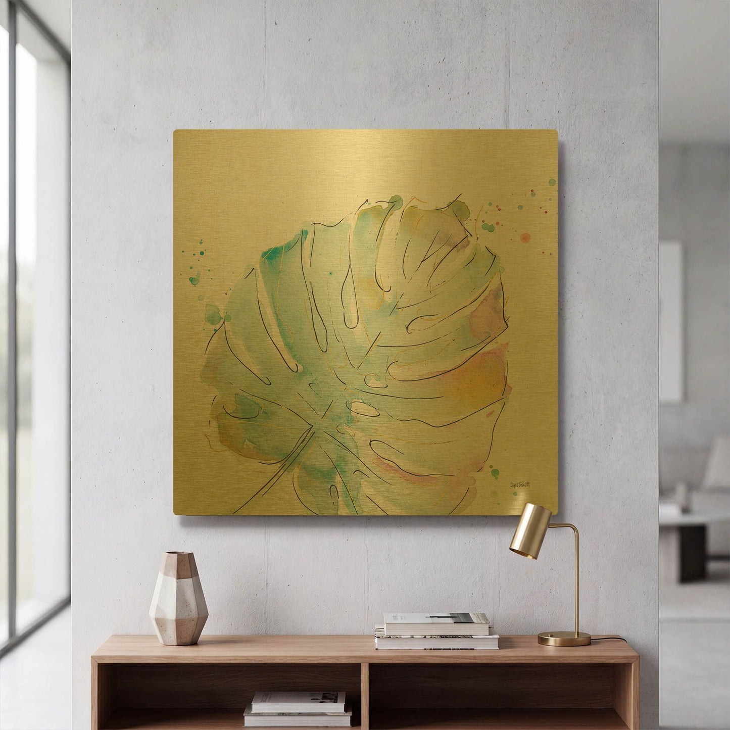 'Palm Passion IV' By Anne Tavoletti Gold Metal Wall Art