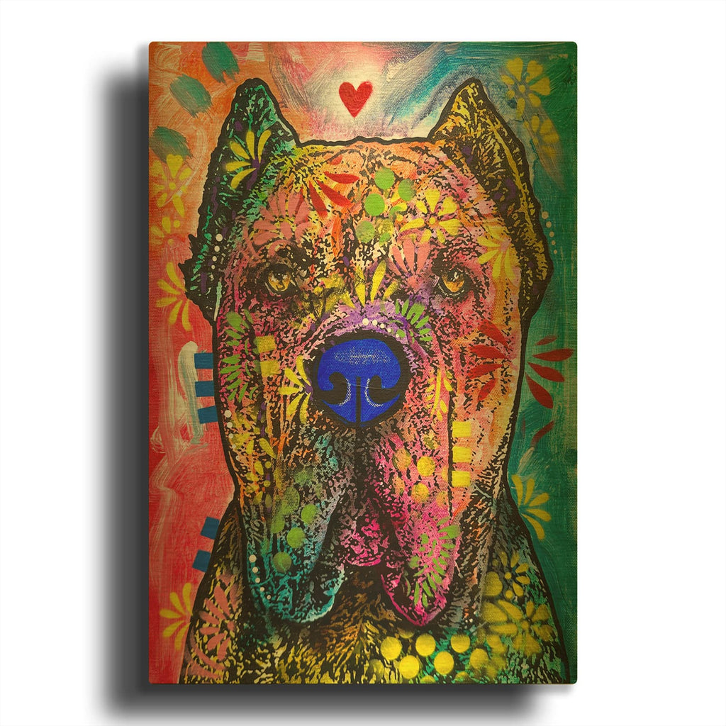 'Loyal Jowls' By Dean Russo Gold Metal Wall Art