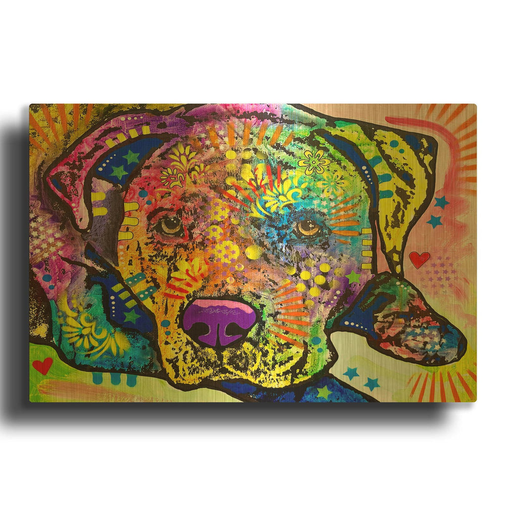 'Who Did What Now' By Dean Russo Gold Metal Wall Art