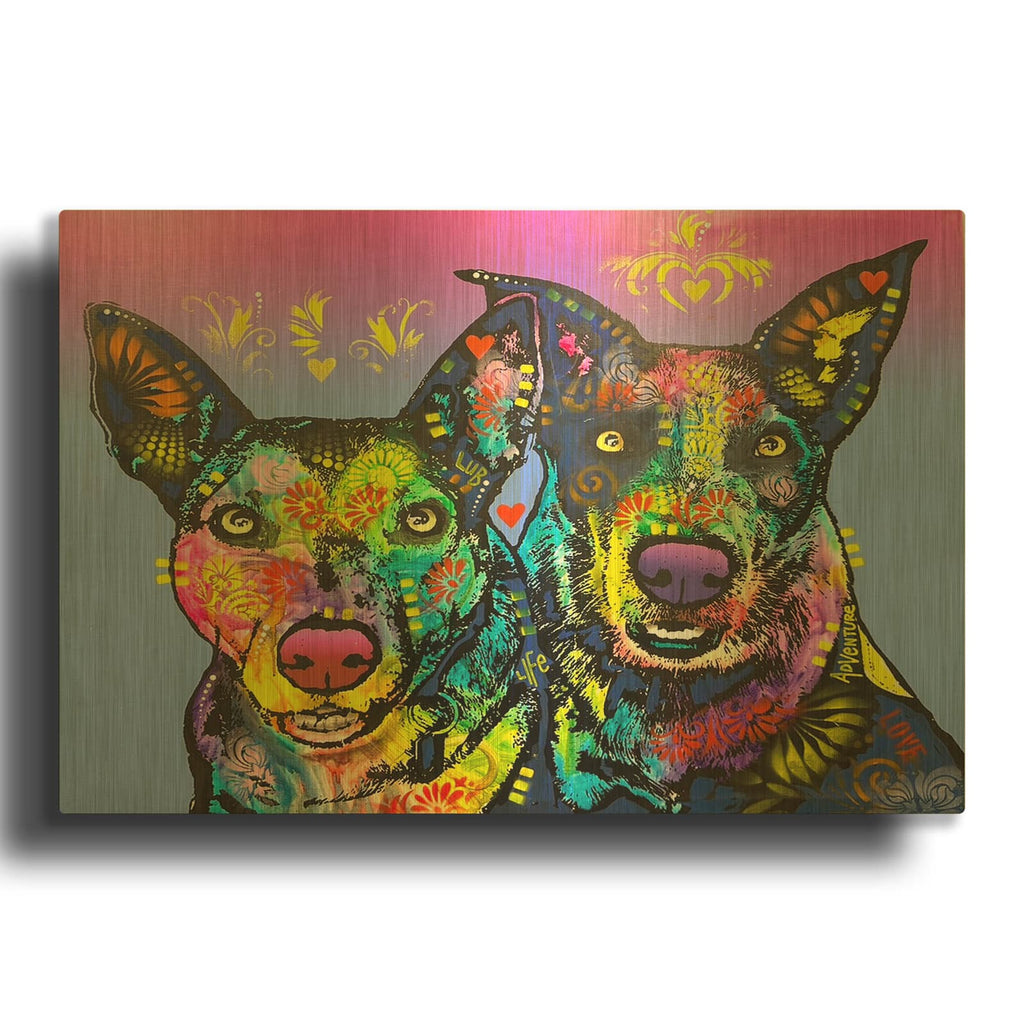 'Troublemakers Extraordinaire' By Dean Russo Gold Metal Wall Art