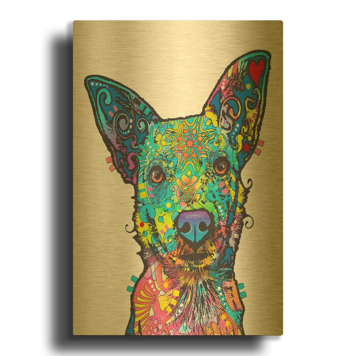 'My Apologies Madame' By Dean Russo Gold Metal Wall Art