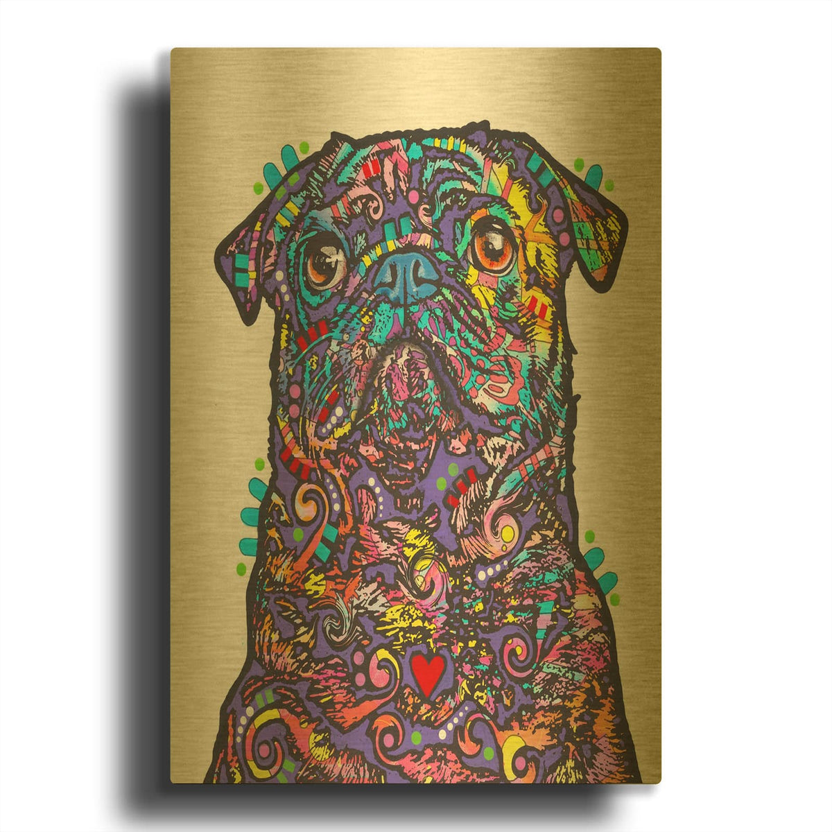 'Please Dont Make Me Run' By Dean Russo Gold Metal Wall Art