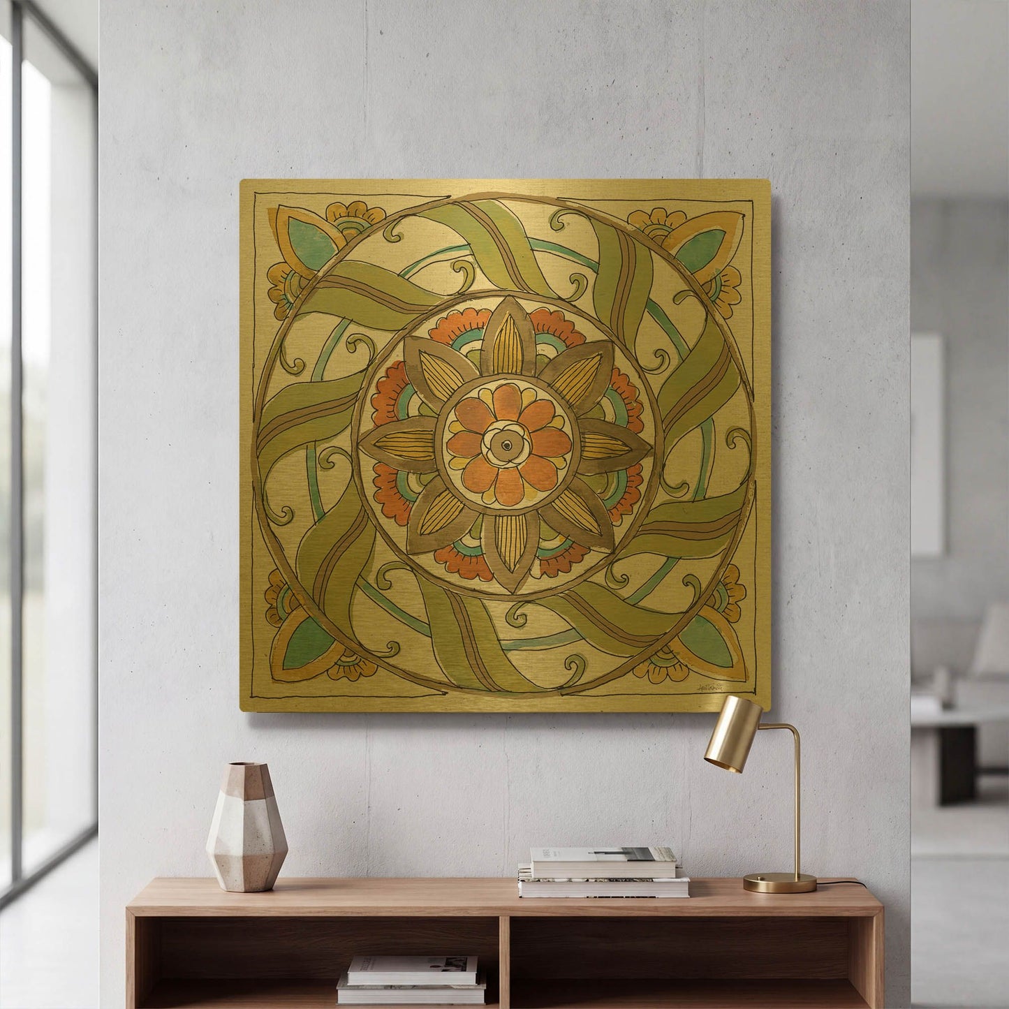 'Tuscan Elegance X' By Anne Tavoletti Gold Metal Wall Art