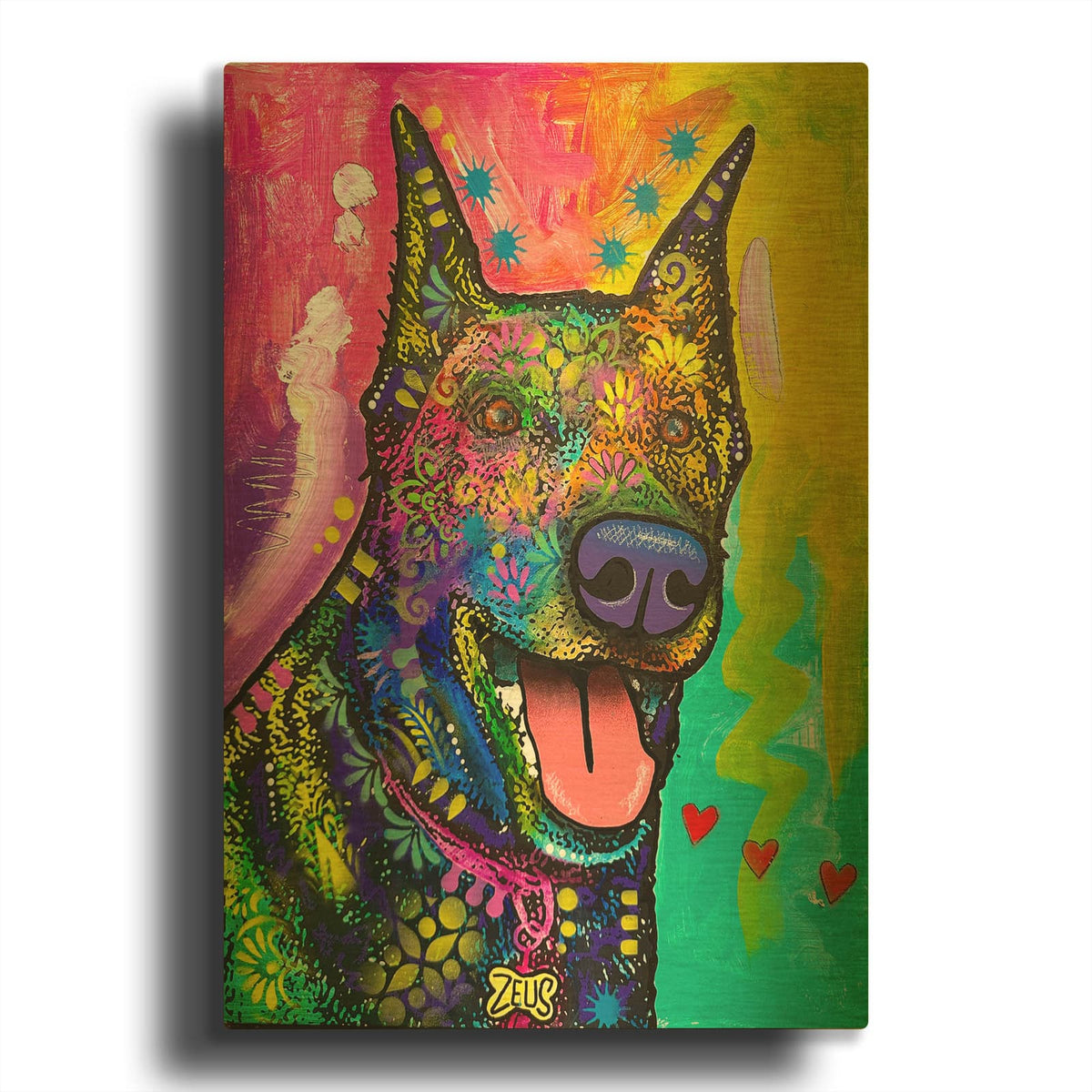'Zeuss Joy I' By Dean Russo Gold Metal Wall Art