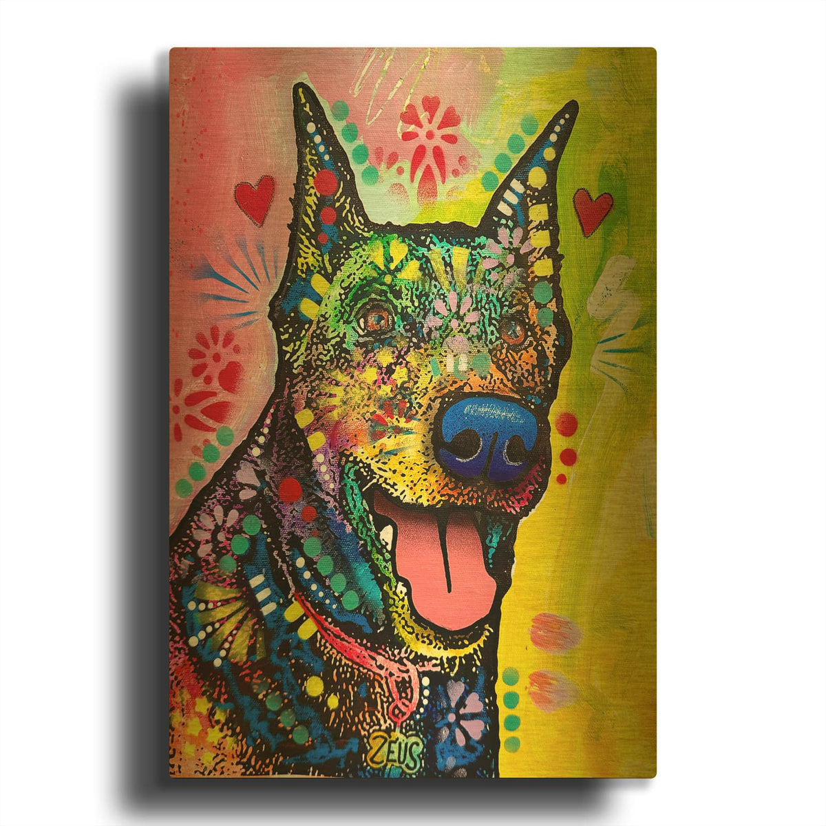 'Zeuss Joy 2' By Dean Russo Gold Metal Wall Art