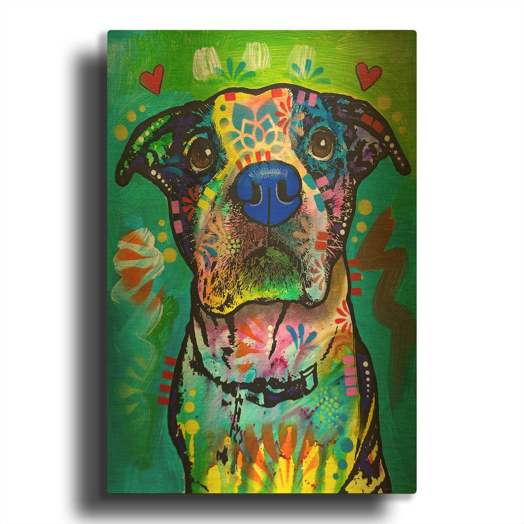 'Is It Time For Walkies' By Dean Russo Gold Metal Wall Art