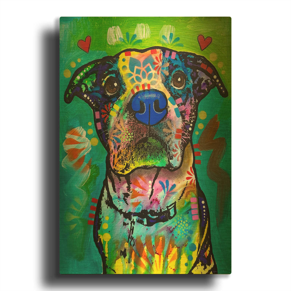'Is It Time For Walkies' By Dean Russo Gold Metal Wall Art