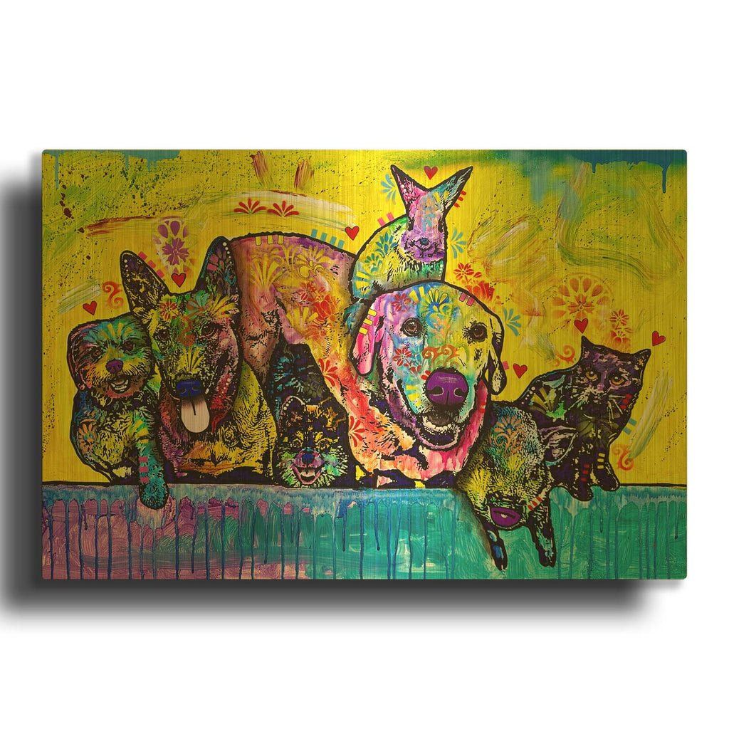 'A Gaggle Of The Good Time Gang' By Dean Russo Gold Metal Wall Art