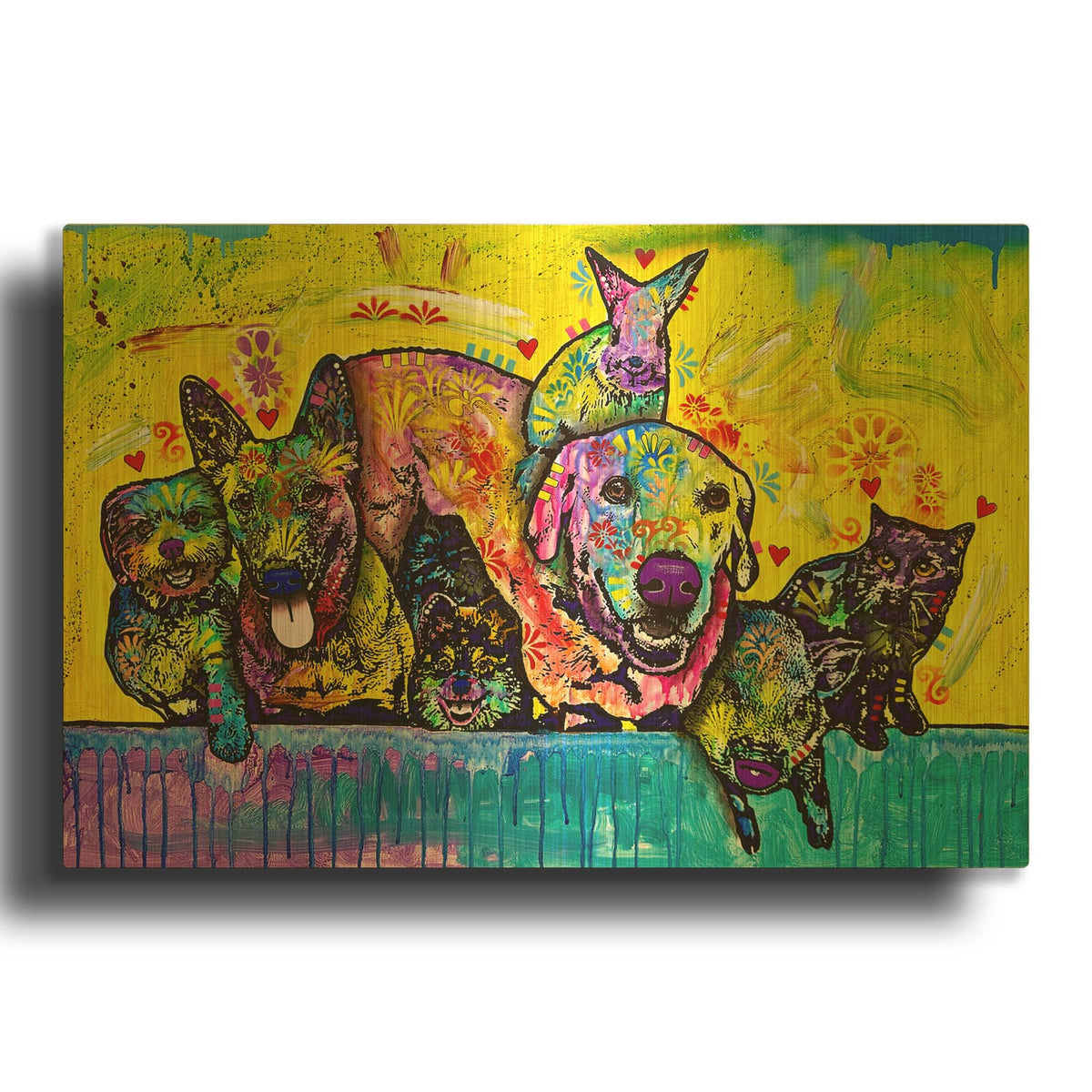 'A Gaggle Of The Good Time Gang' By Dean Russo Gold Metal Wall Art