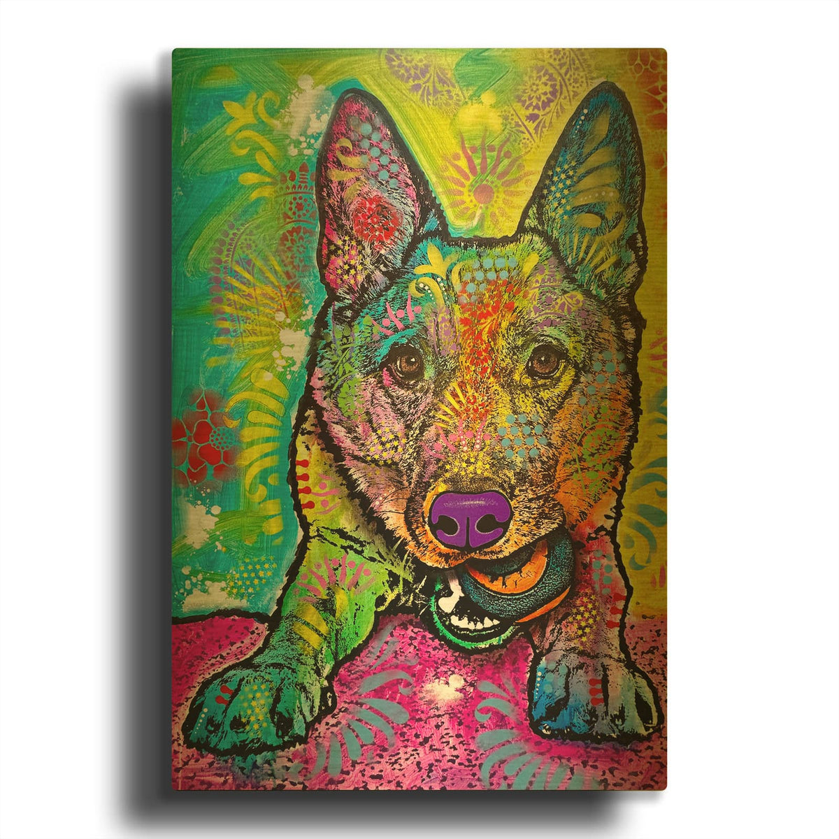 'We Playing Ball Now Or What' By Dean Russo Gold Metal Wall Art