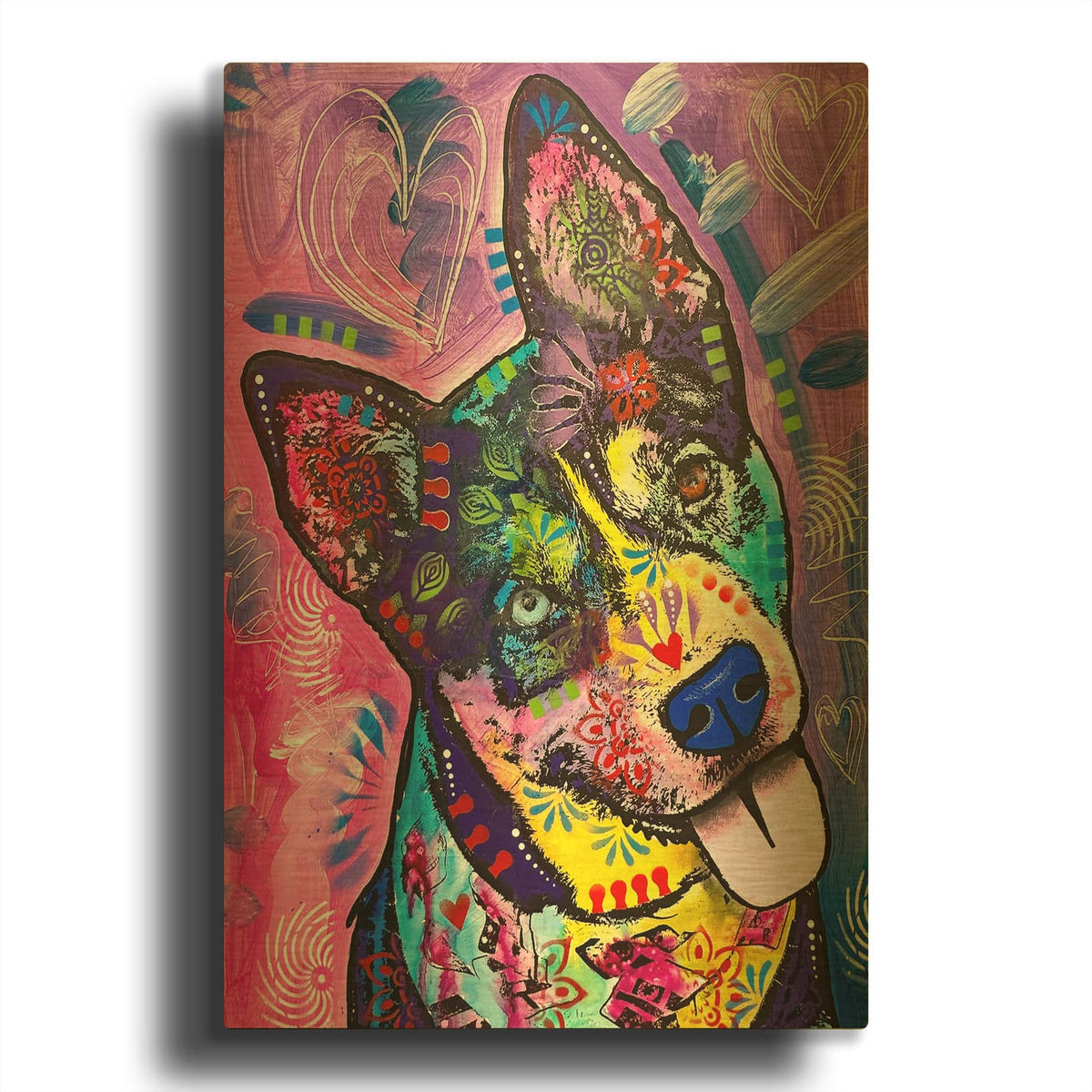 'Heterochromia Fren' By Dean Russo Gold Metal Wall Art