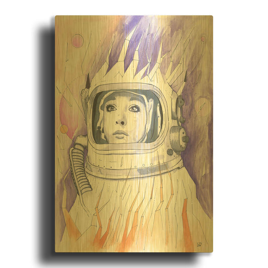 'Space Queen Reconstruct' By Craig Snodgrass Gold Metal Wall Art