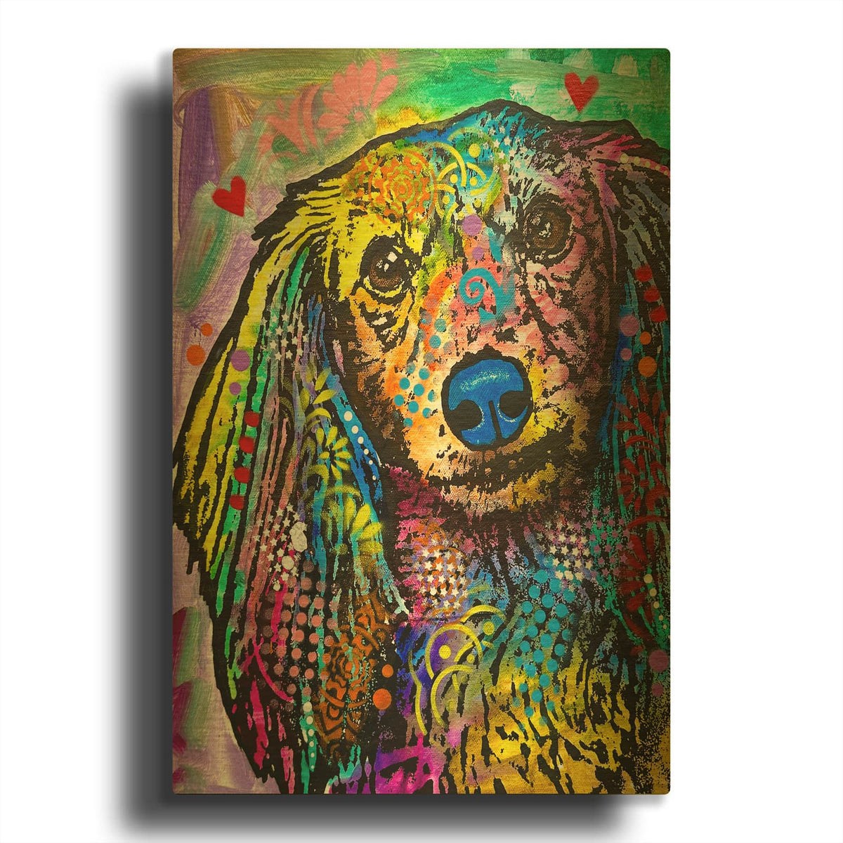 'Smol Fren Big Love' By Dean Russo Gold Metal Wall Art