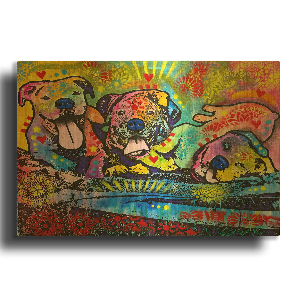 'Having A Great Day With Friends' By Dean Russo Gold Metal Wall Art