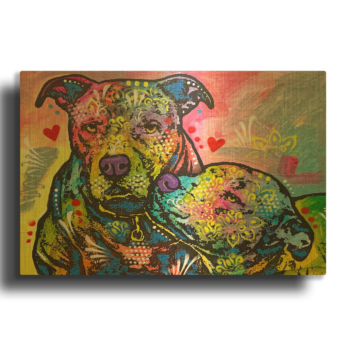 'Pair Of Loving Goofballs' By Dean Russo Gold Metal Wall Art