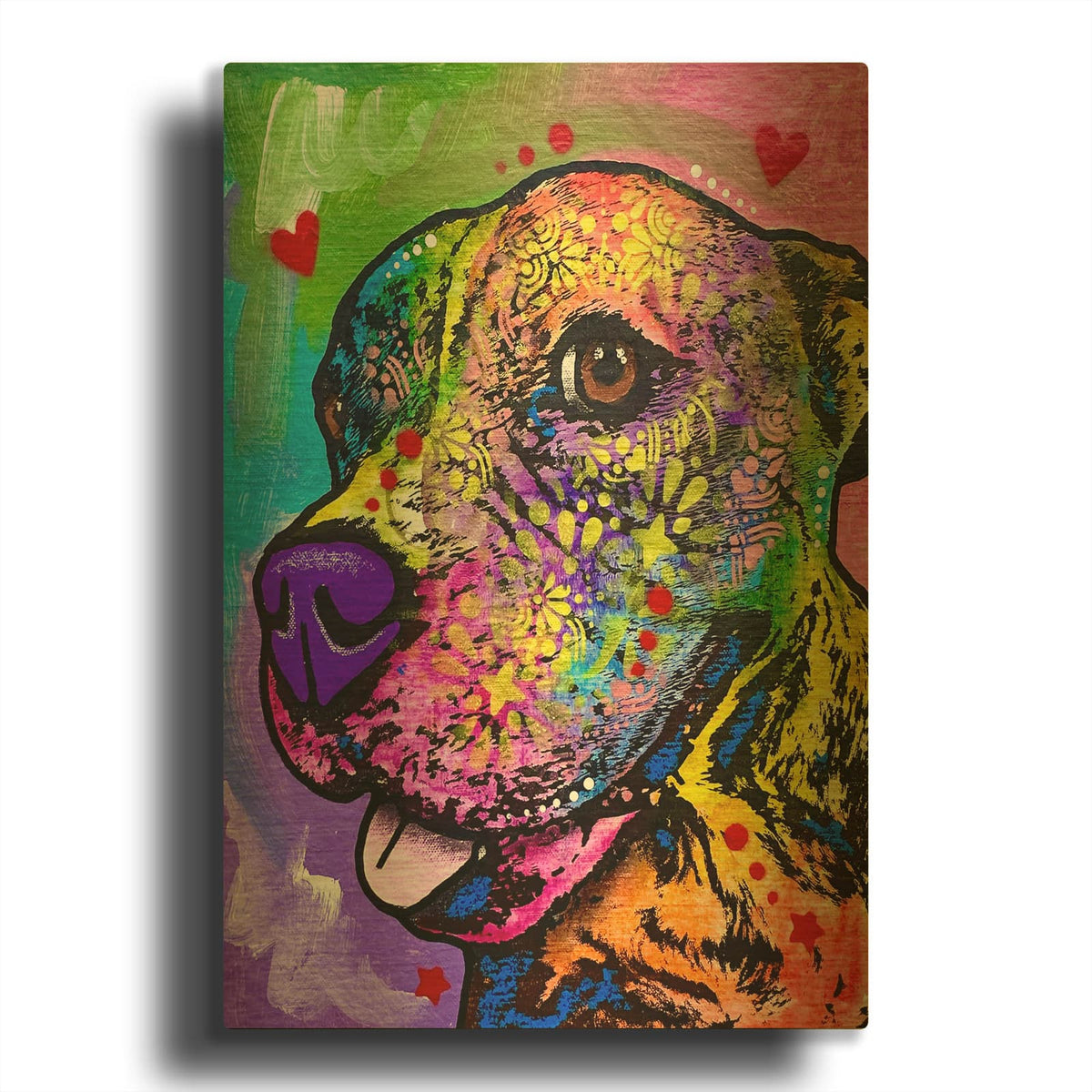 'Hey Cmere Love You' By Dean Russo Gold Metal Wall Art