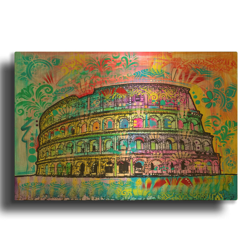 'Colosseum' By Dean Russo Gold Metal Wall Art