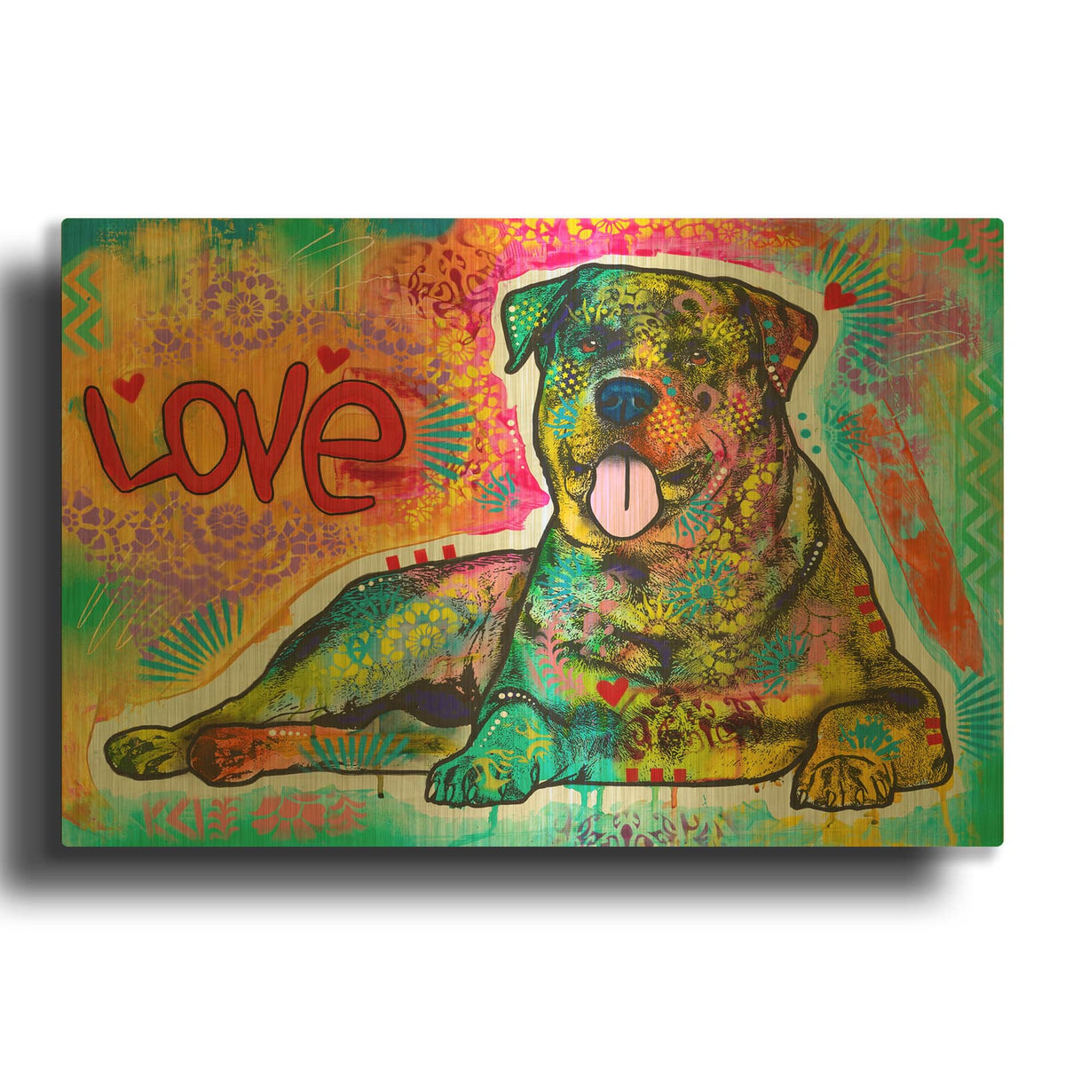 'Love Laying Down' By Dean Russo Gold Metal Wall Art
