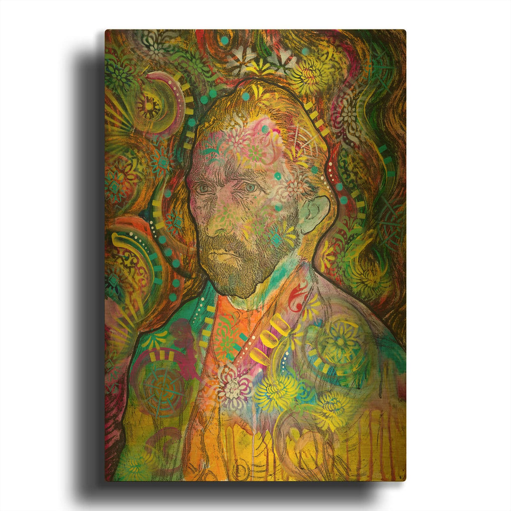 'Van Gogh Portrait' By Dean Russo Gold Metal Wall Art