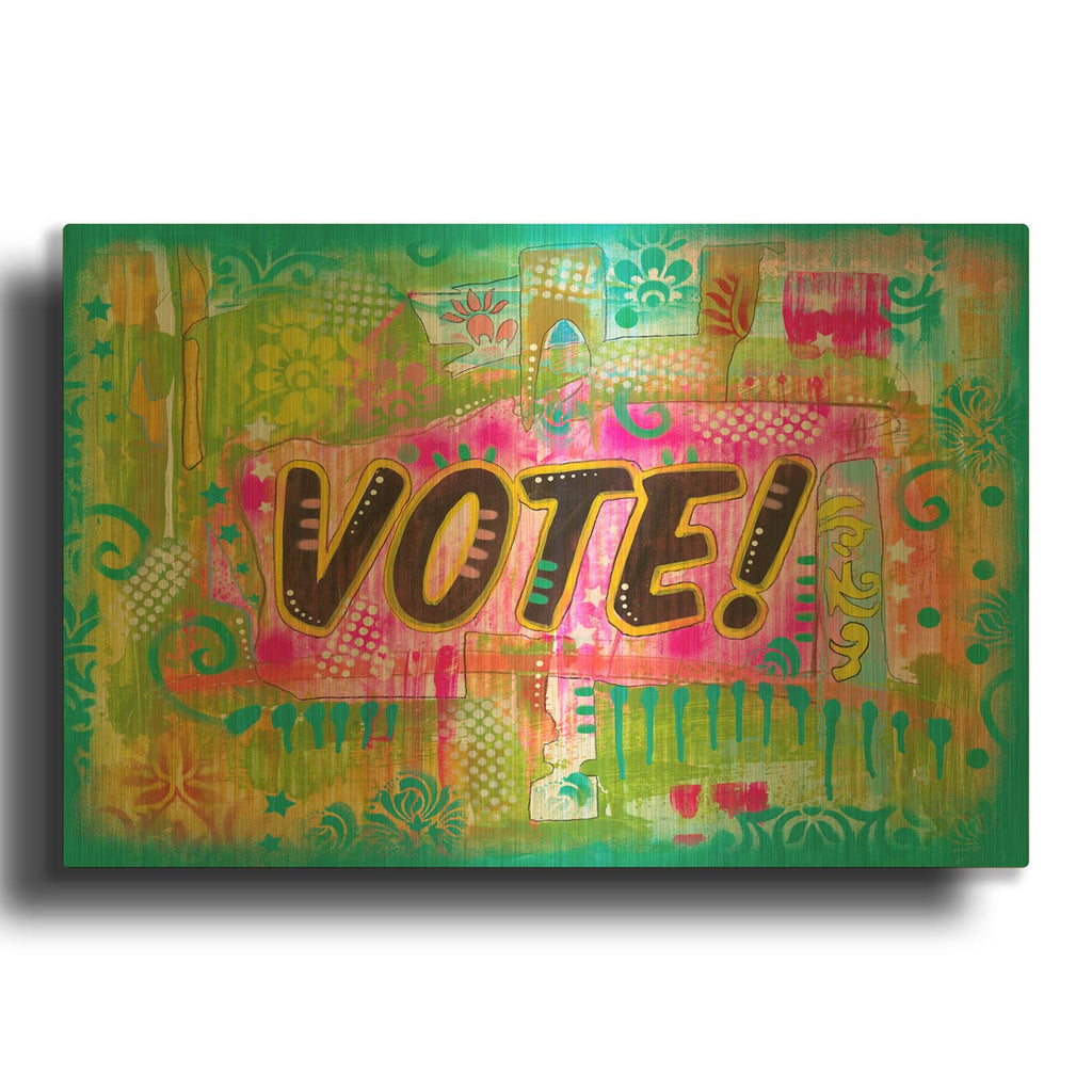 'Vote' By Dean Russo Gold Metal Wall Art