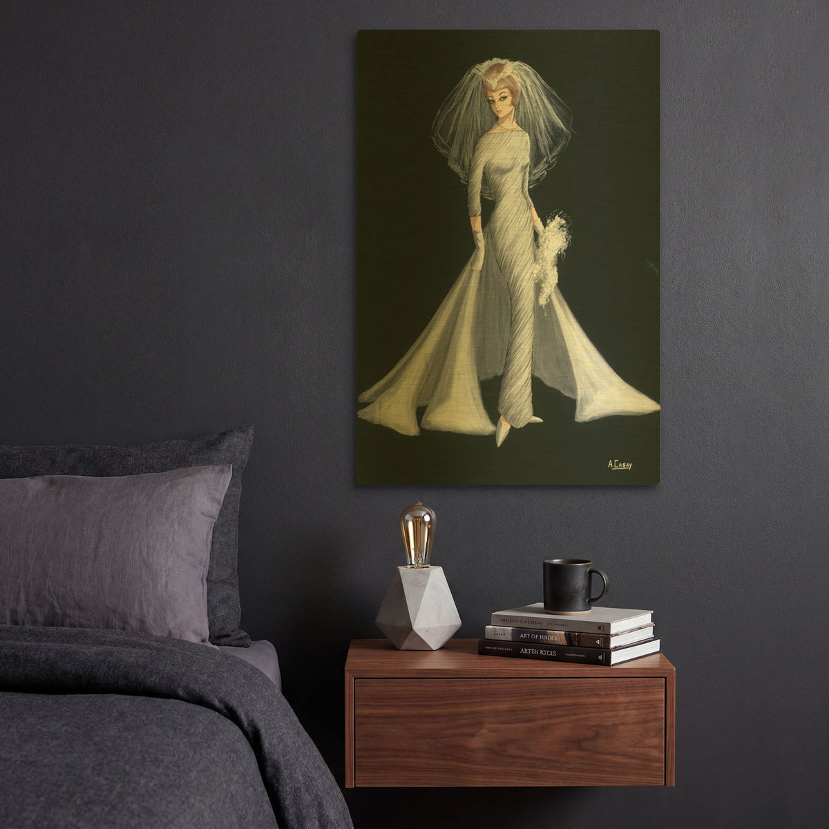 'Vintage Bride' By Anthony Casay Gold Metal Wall Art