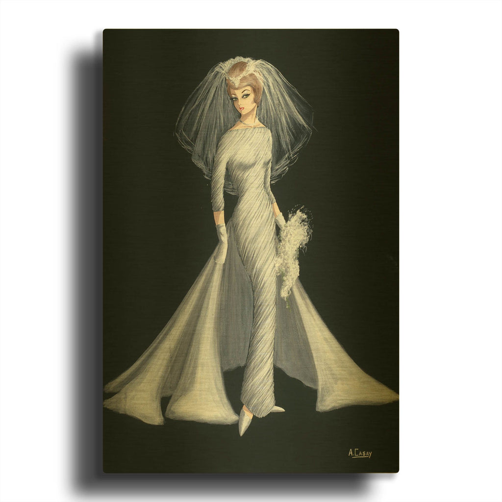 'Vintage Bride' By Anthony Casay Gold Metal Wall Art