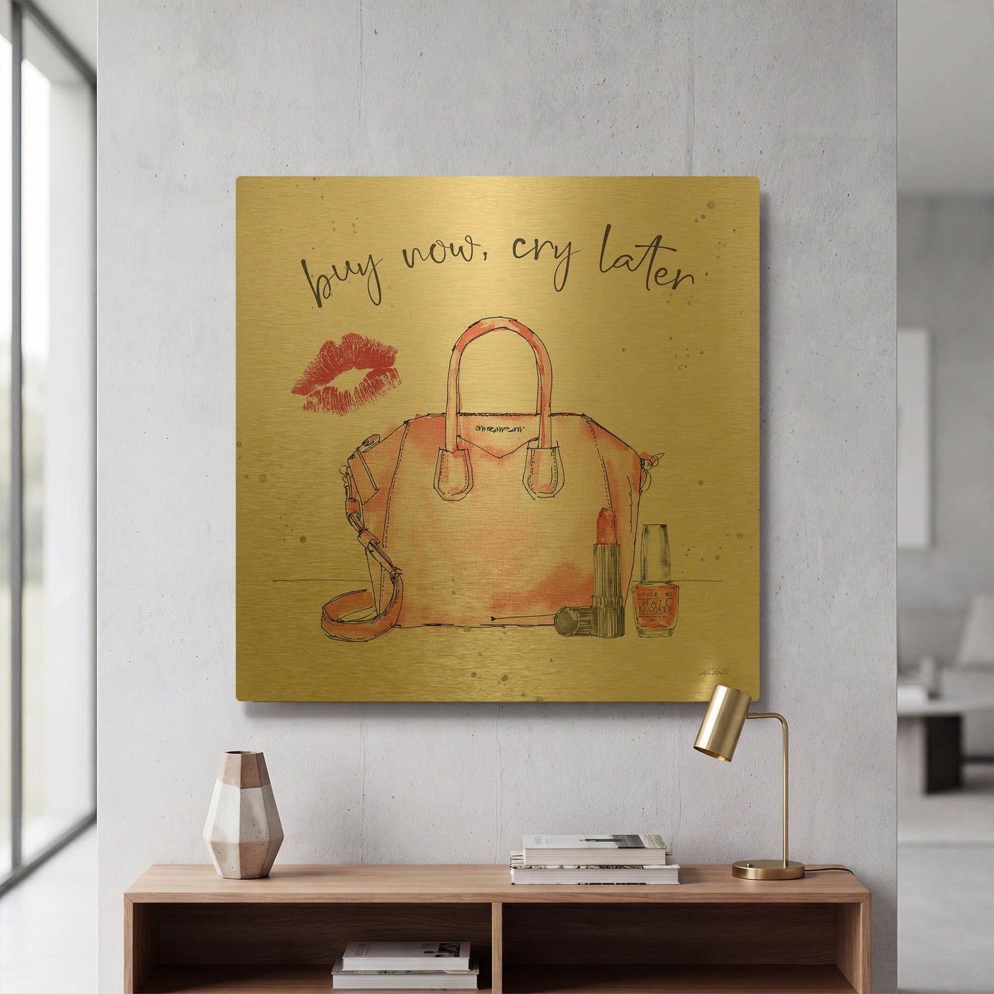 'Chic Accents II' By Anne Tavoletti Gold Metal Wall Art