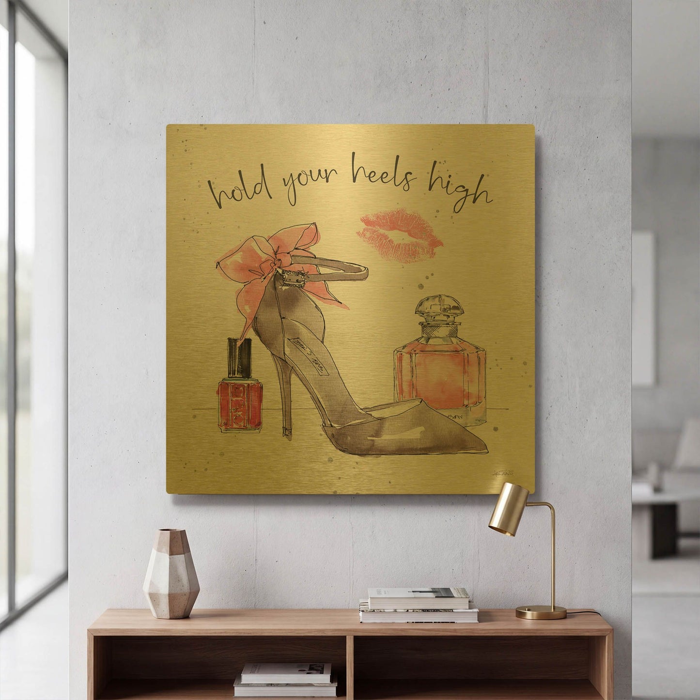 'Chic Accents IV' By Anne Tavoletti Gold Metal Wall Art